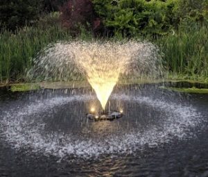 Pond Fountain with Lights Package
