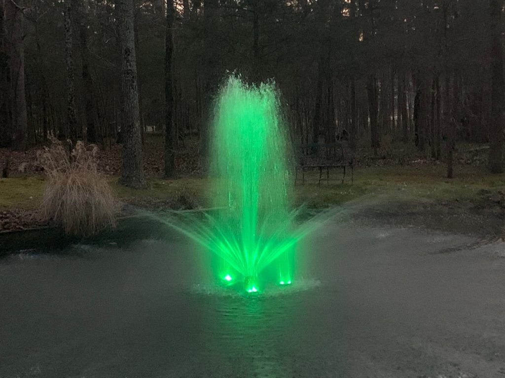 X-Large Pond Fountain with LED Lights & 14000 GPH Pump Package