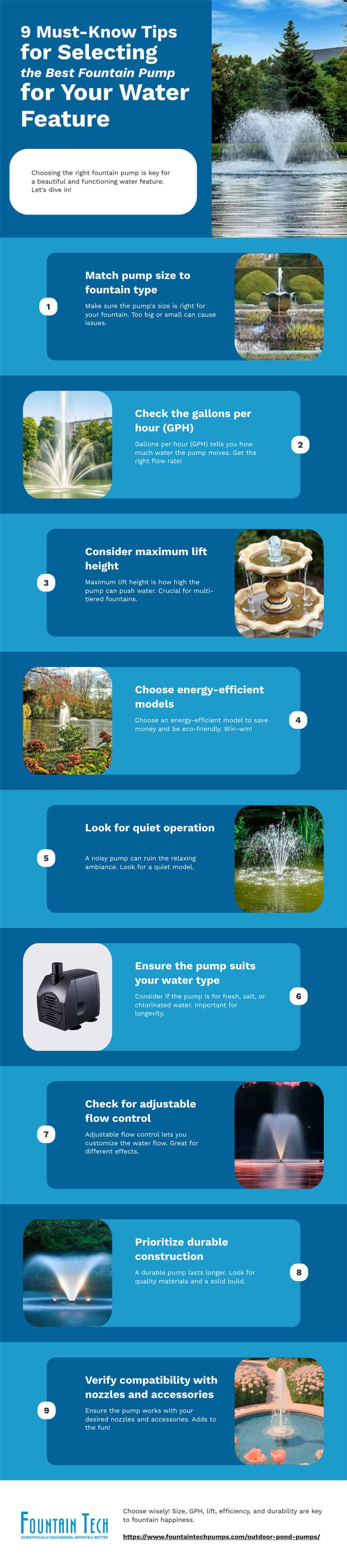 9 Must-Know Tips for Selecting the Best Fountain Pump for Your Water Feature