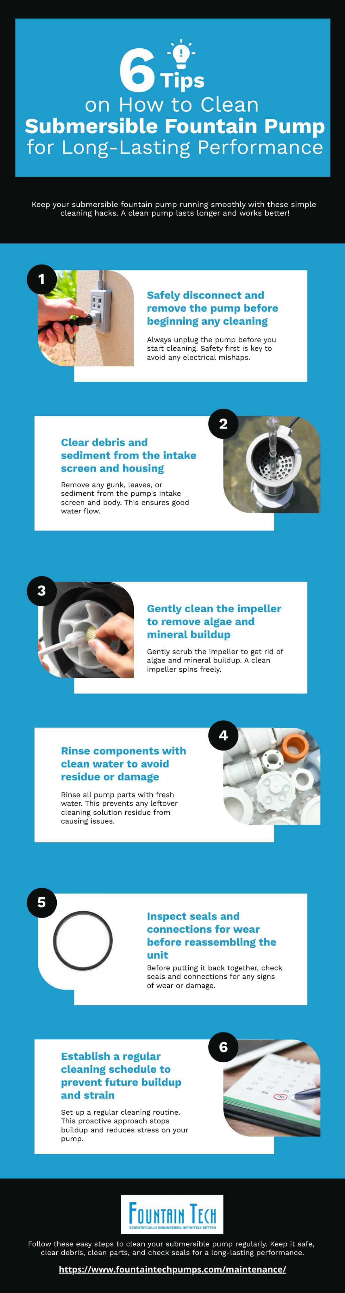 How to Clean Submersible Fountain Pump